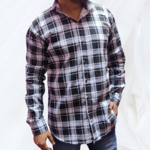 Modern Black & White Plaid Shirt